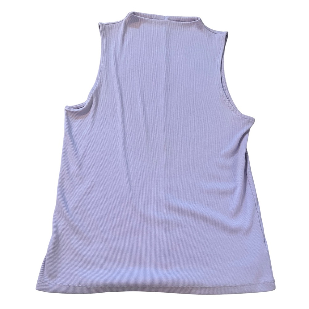 A New Day Lavender Ribbed Mock Neck  Tank – Size L